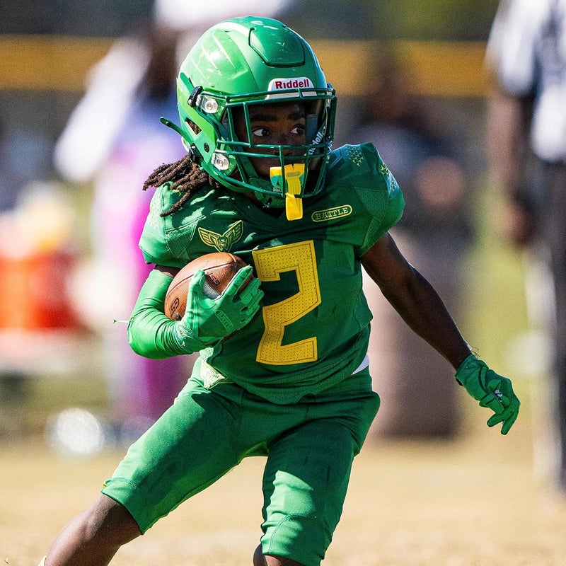 Battle Sports Speed Pro Two-Tone Mouthguard, No Boil, Braces Compatible, Connected Strap, Maximum Breathability (Neon Green/Purple) - Image 2